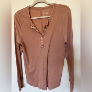 Aerie Henley Thermal Size L